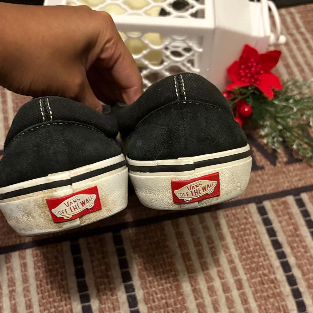 Vans Black and Red Slip-On Shoes - Picture 6 of 10